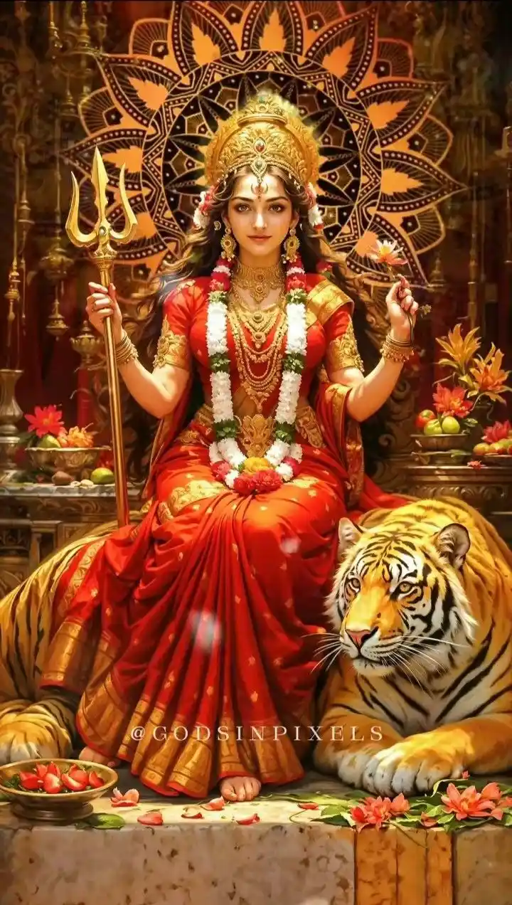 maa durga animated images 3d